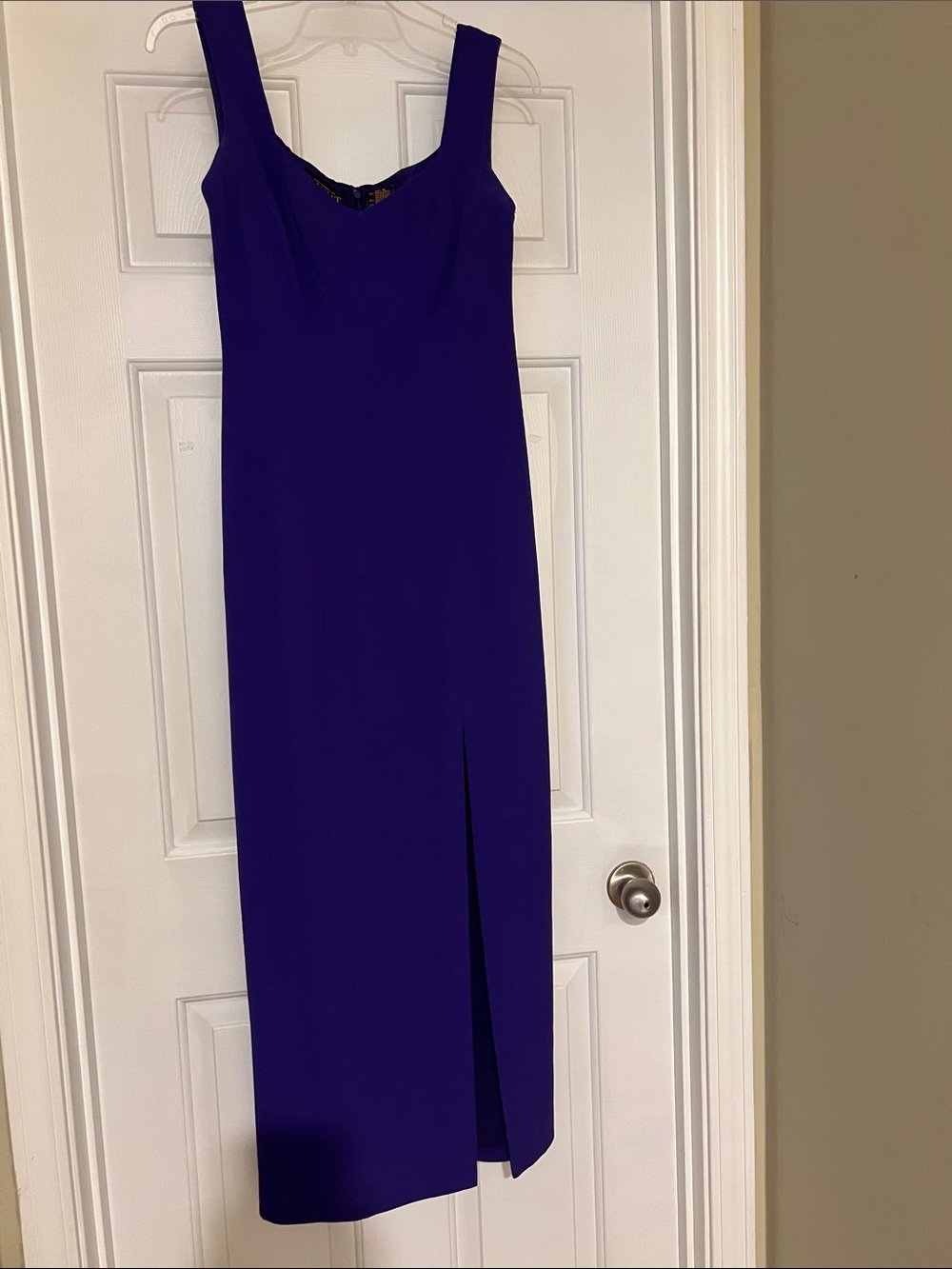 Elegant Purple Sleeveless Maxi Dress with Front Slit
